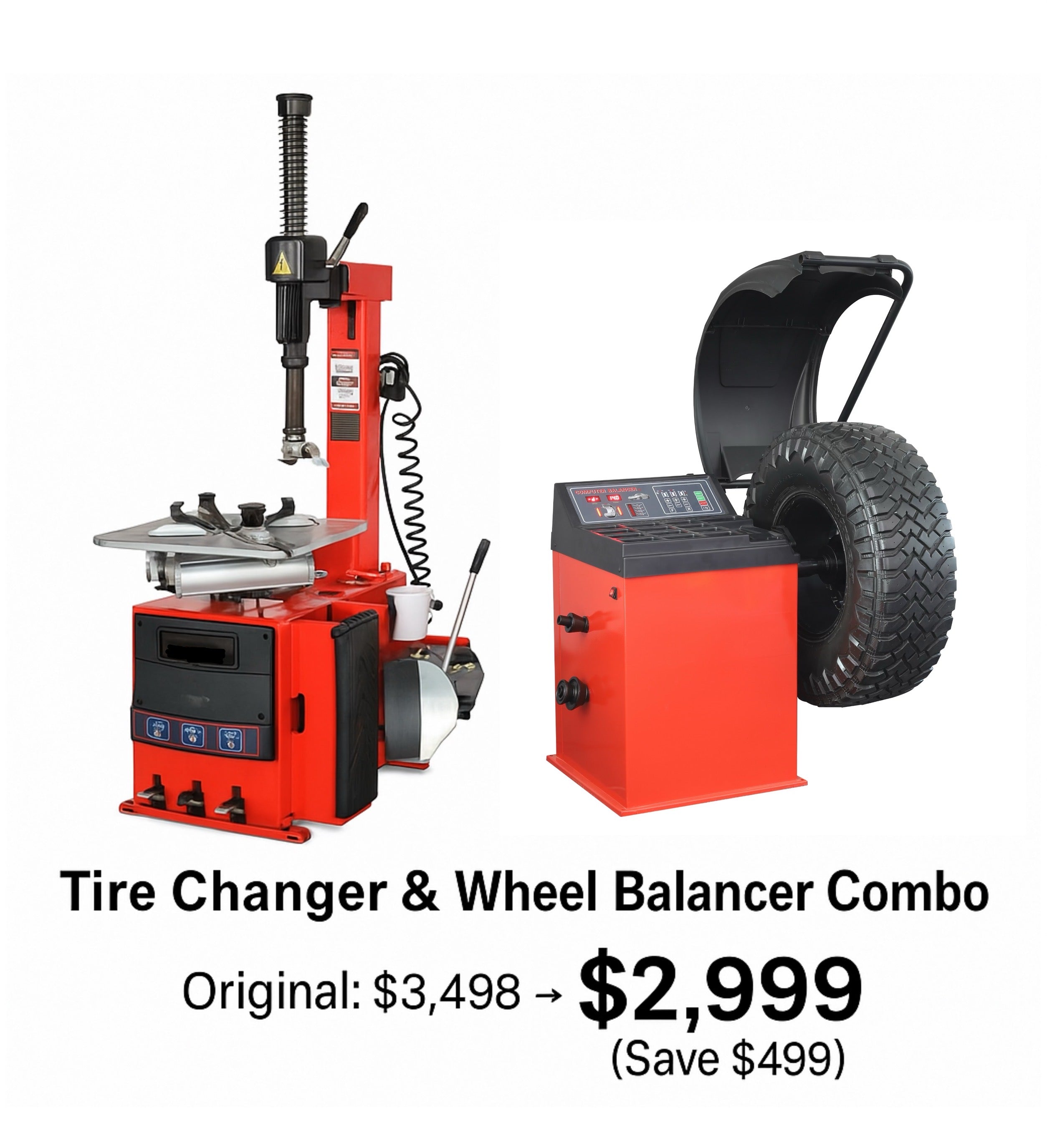 Tire Changer & Wheel Balancer Combo – DS706B + DS-60A  Combo démonte-pneus et équilibreuse – DS706B + DS-60A
